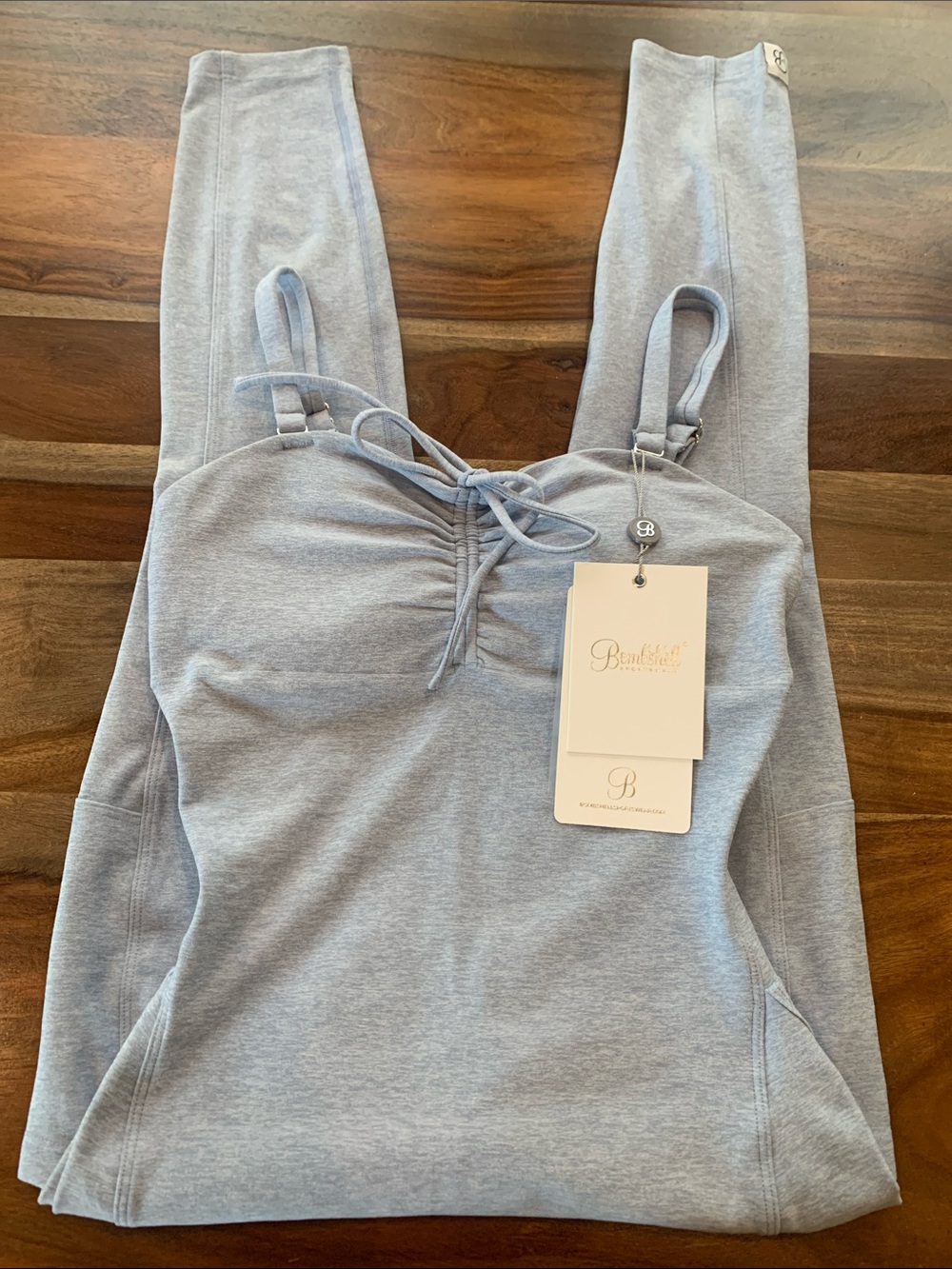 Bombshell Sportswear Light Blue Leggings Jumpsuit